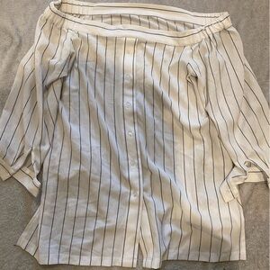 Jules & Leopold Ivory Top with Black Stripes